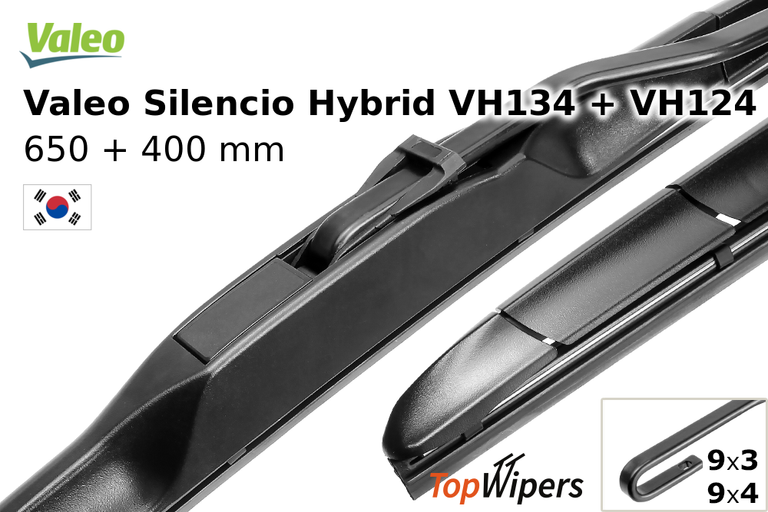Valeo Silencio Hybrid VH134 + Valeo Silencio Hybrid VH124