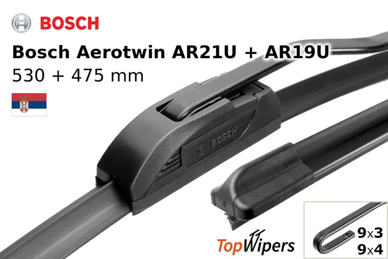 Bosch Aerotwin AR21U + Bosch Aerotwin AR19U
