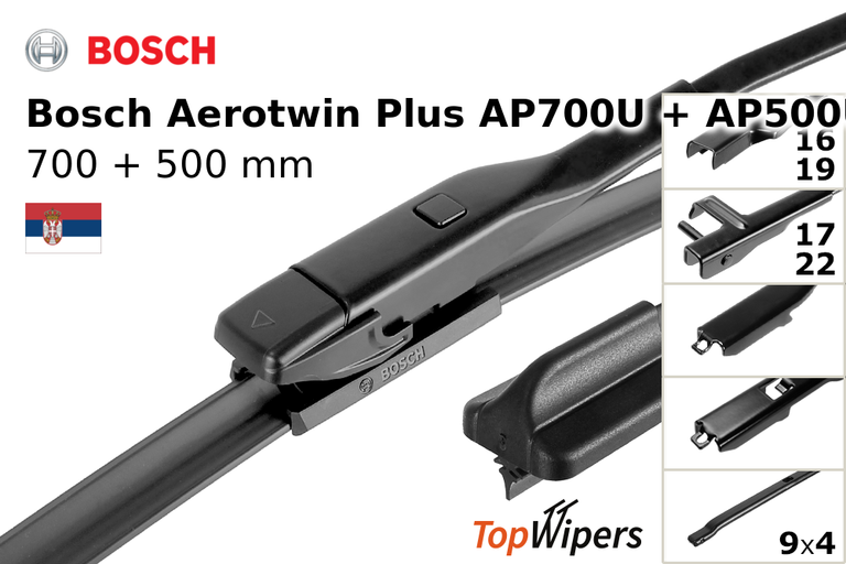 Bosch Aerotwin Plus AP700U + Bosch Aerotwin Plus AP500U