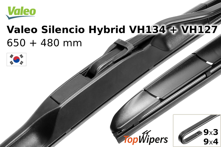 Valeo Silencio Hybrid VH134 + Valeo Silencio Hybrid VH127