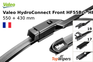 Valeo HydroConnect Front HF55B + Valeo HydroConnect Front HF43