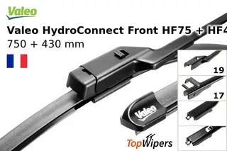 Valeo HydroConnect Front HF75 + Valeo HydroConnect Front HF43
