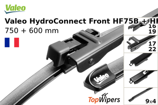 Valeo HydroConnect Front HF75B + Valeo HydroConnect Front HF60