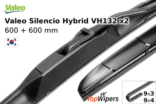 Valeo Silencio Hybrid VH132 + Valeo Silencio Hybrid VH132