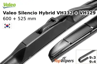 Valeo Silencio Hybrid VH132 + Valeo Silencio Hybrid VH129
