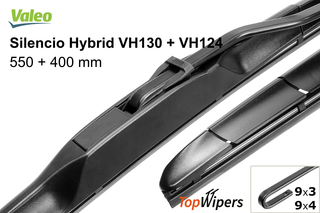 Valeo Silencio Hybrid VH130 + Valeo Silencio Hybrid VH124