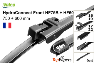 Valeo HydroConnect Front HF75B + Valeo HydroConnect Front HF60