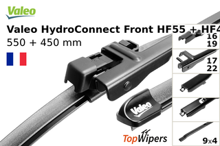 Valeo HydroConnect Front HF55 + Valeo HydroConnect Front HF45